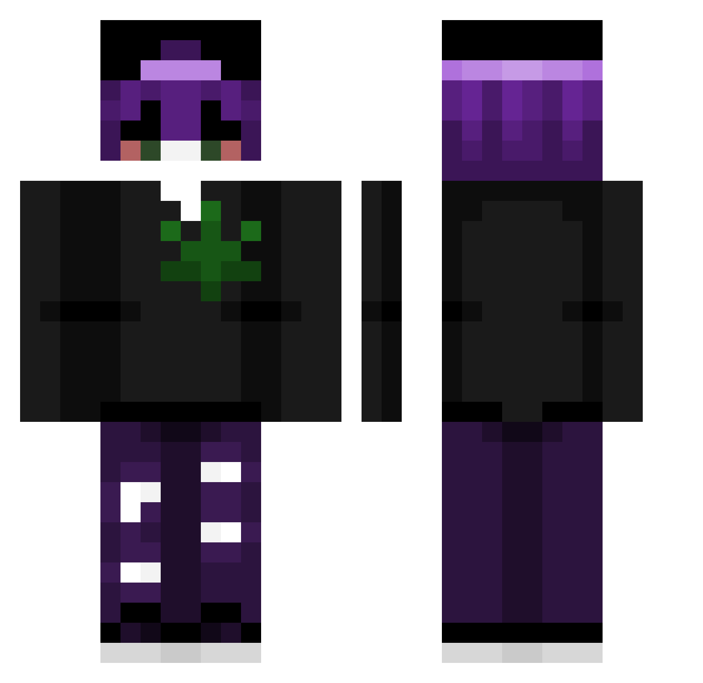 GhostChaser1813 Minecraft skin, front and back view