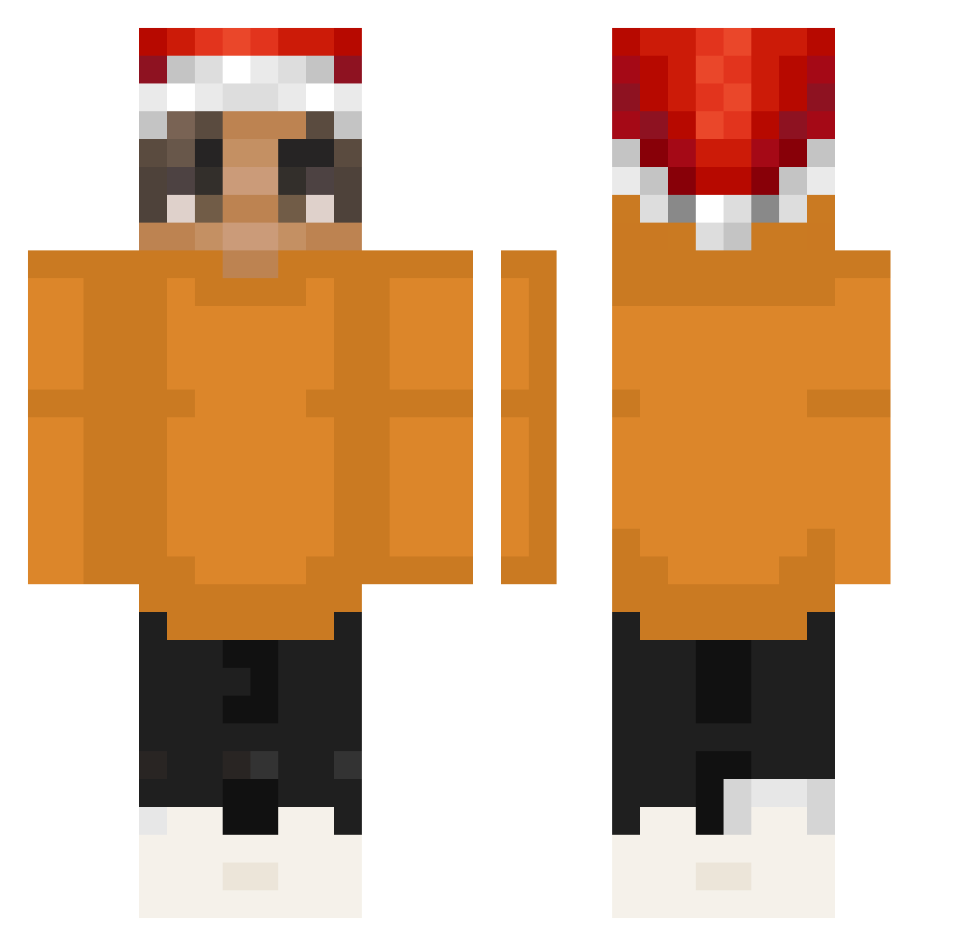 slipperytetra Minecraft skin, front and back view