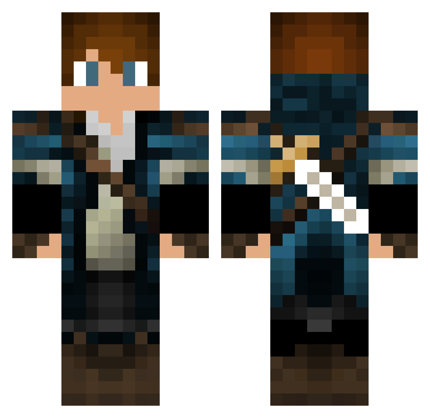 SometimeDead Minecraft skin, front and back view