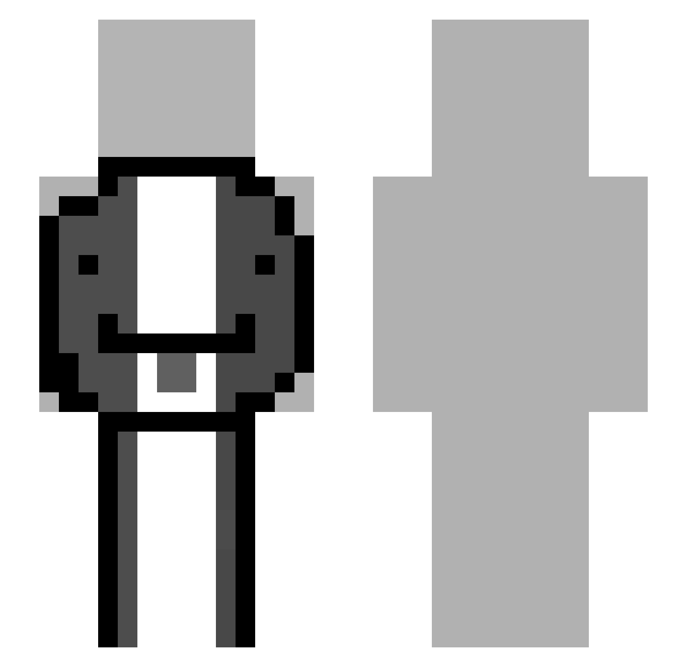 Mijo211 Minecraft skin, front and back view