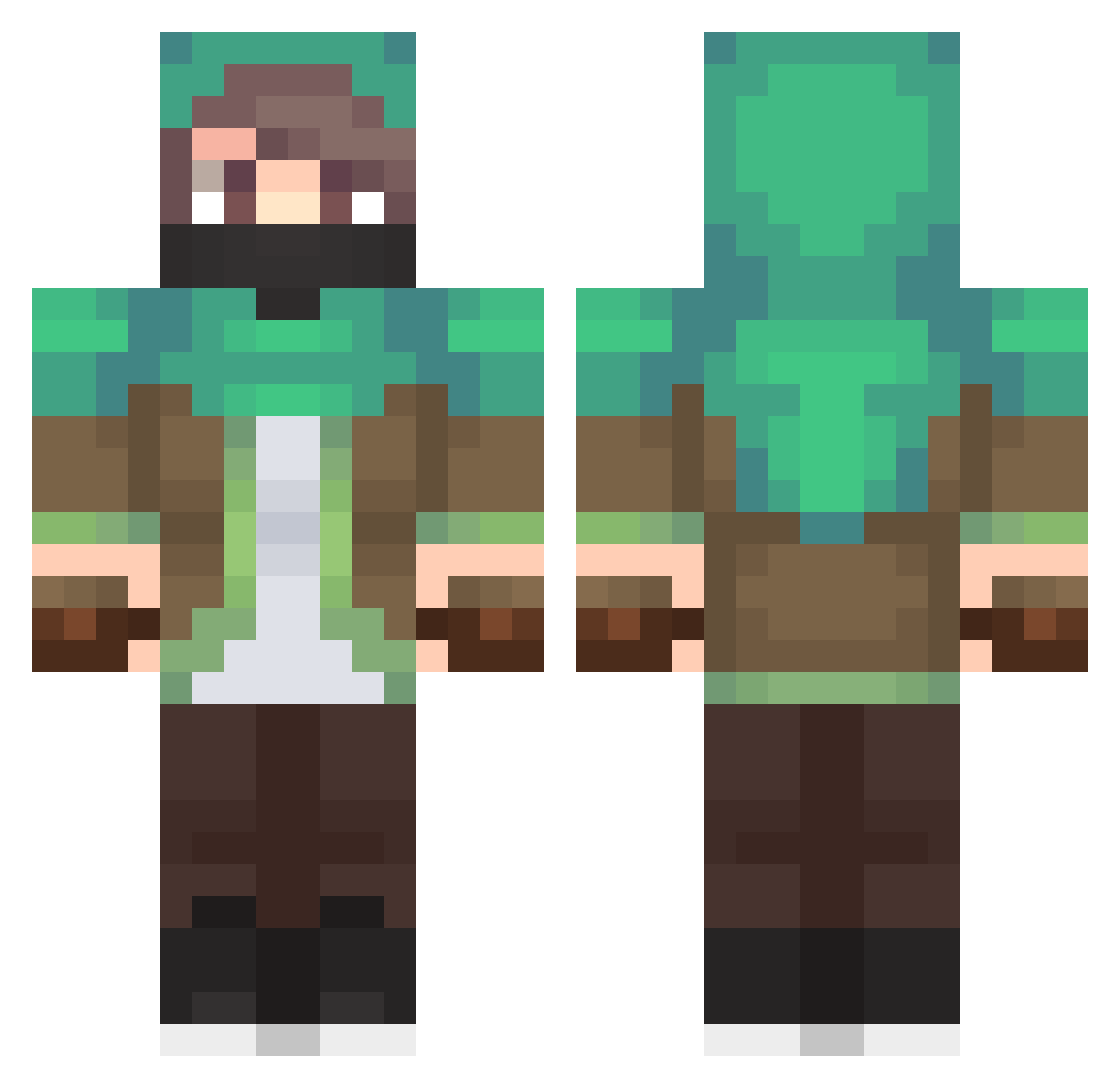 Lord_Ewout Minecraft skin, front and back view
