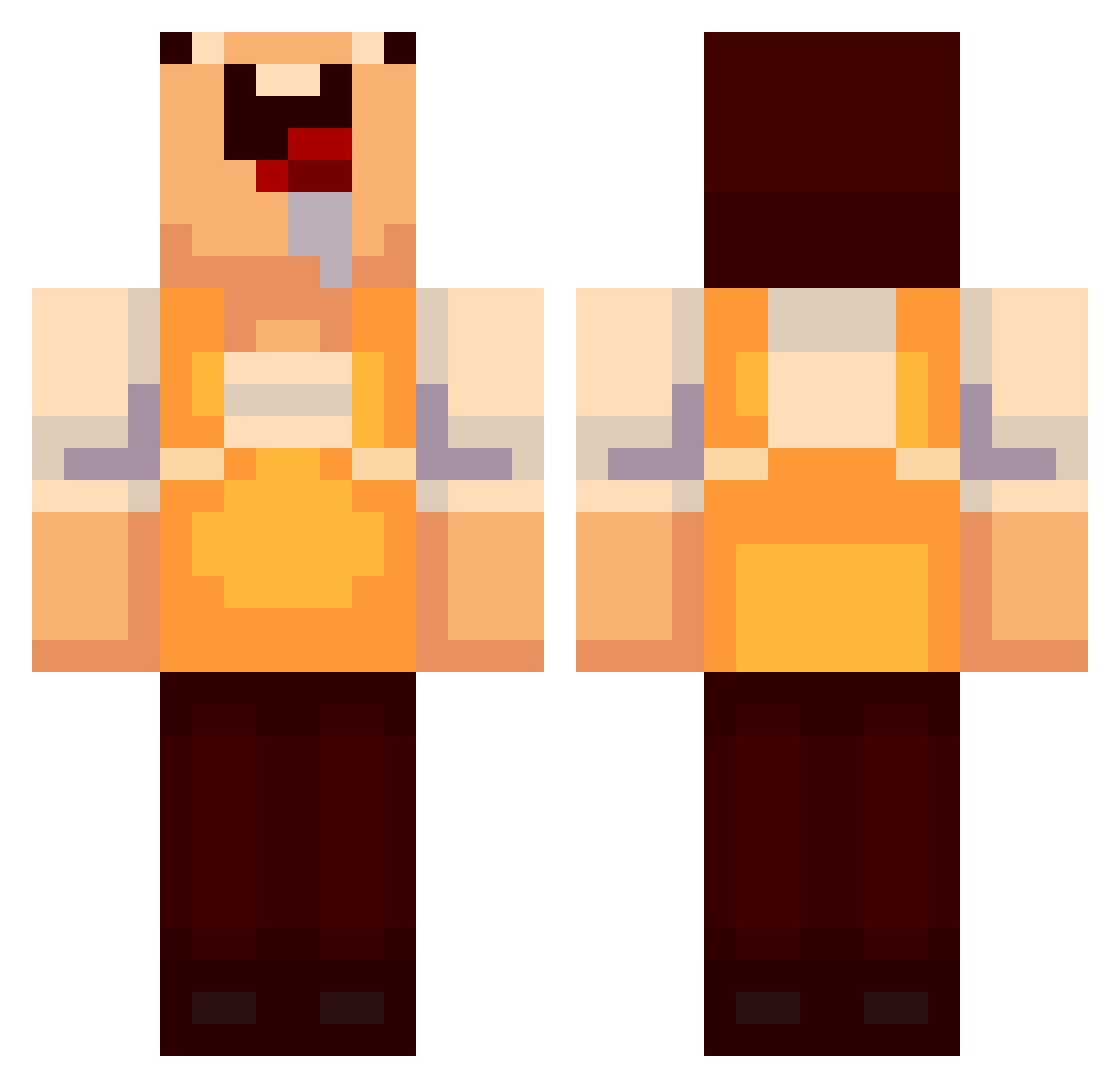 Fei_12138 Minecraft skin, front and back view