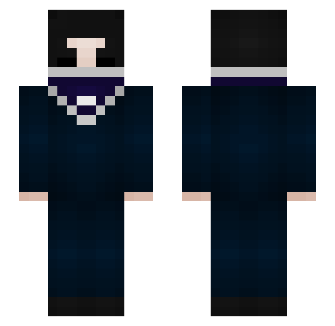MaiCub Minecraft skin, front and back view
