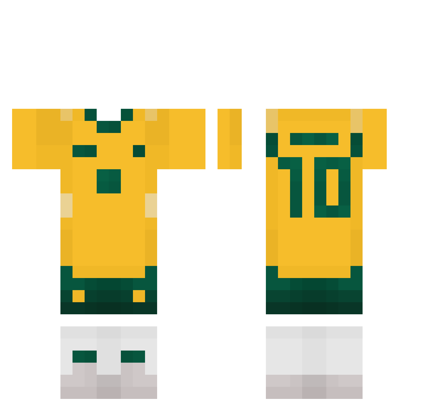 blsu Minecraft skin, front and back view