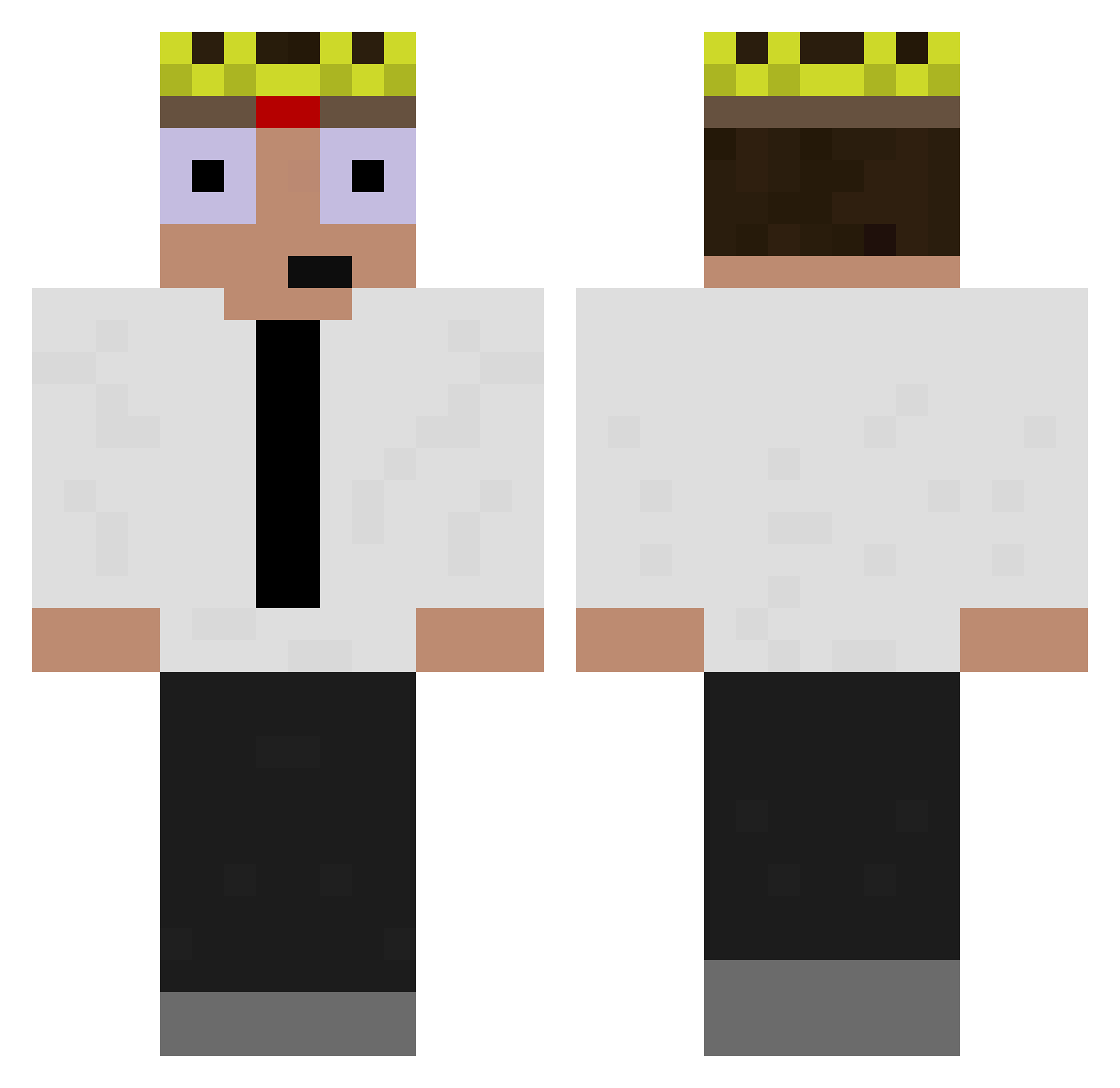 xXLaDerXx Minecraft skin, front and back view