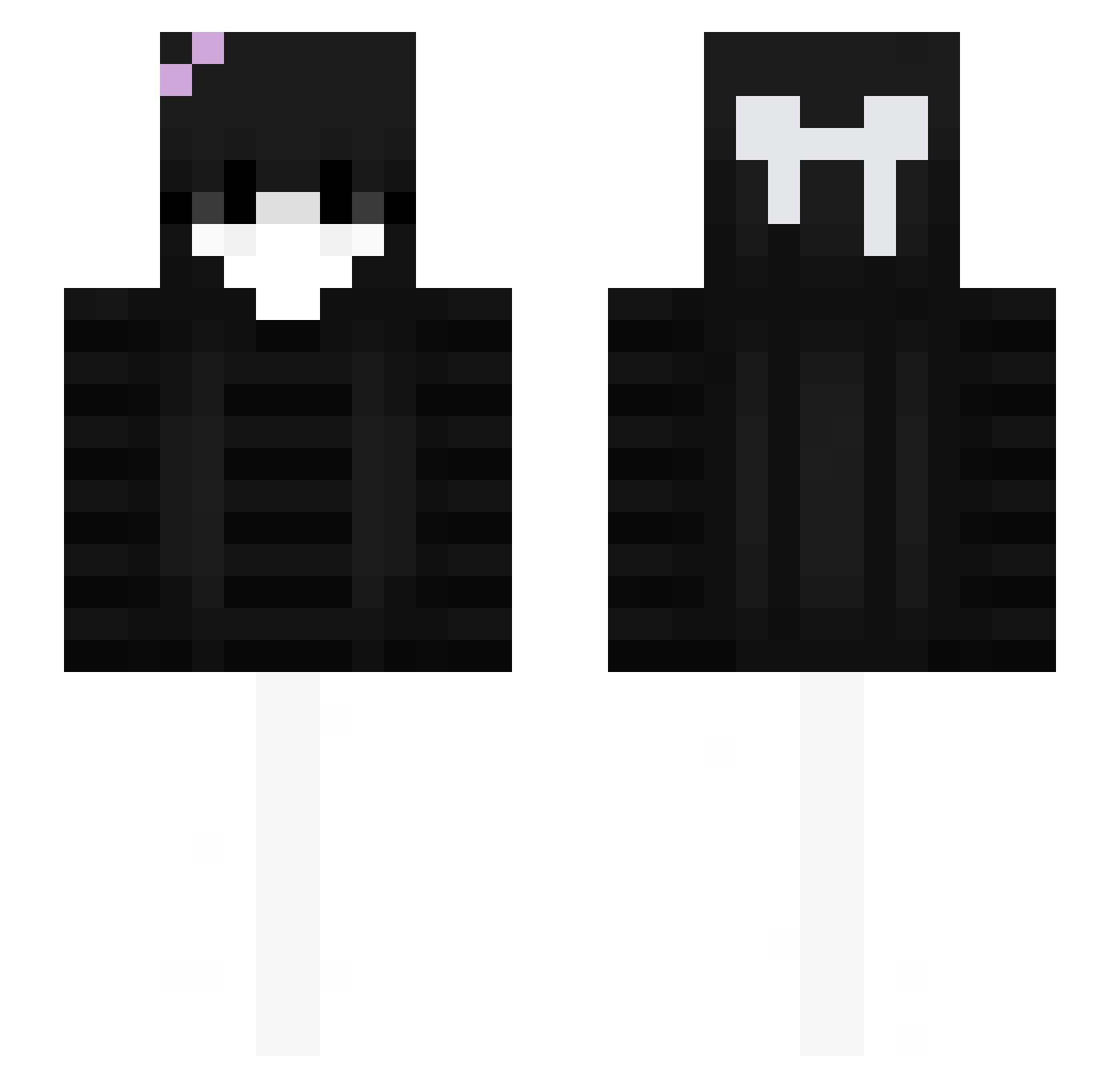 kubushot_ Minecraft skin, front and back view