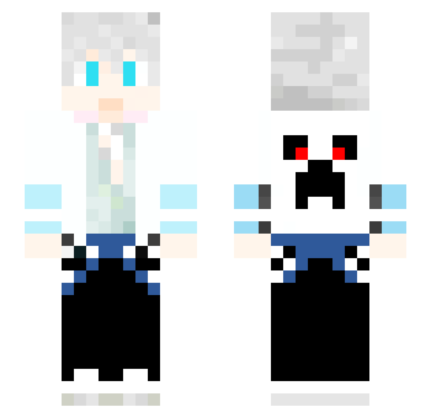 Youertk Minecraft skin, front and back view