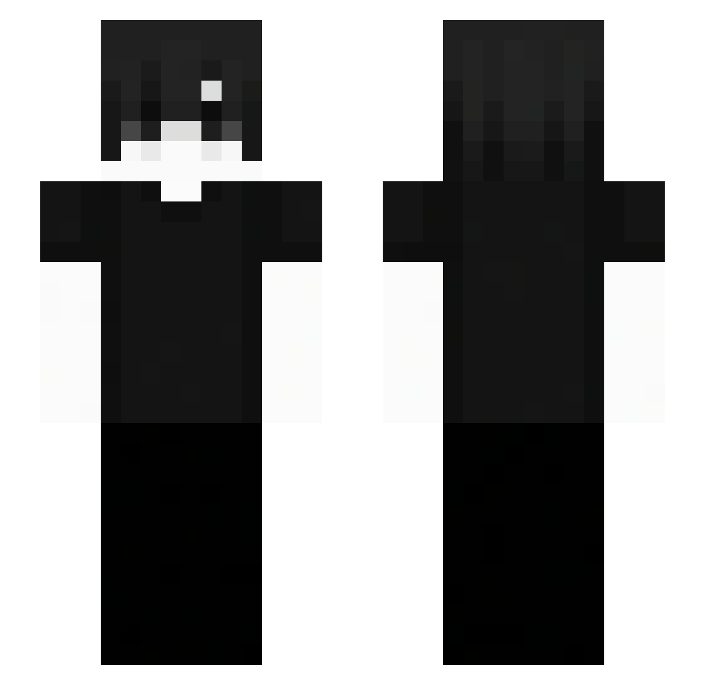 Volumist Minecraft skin, front and back view