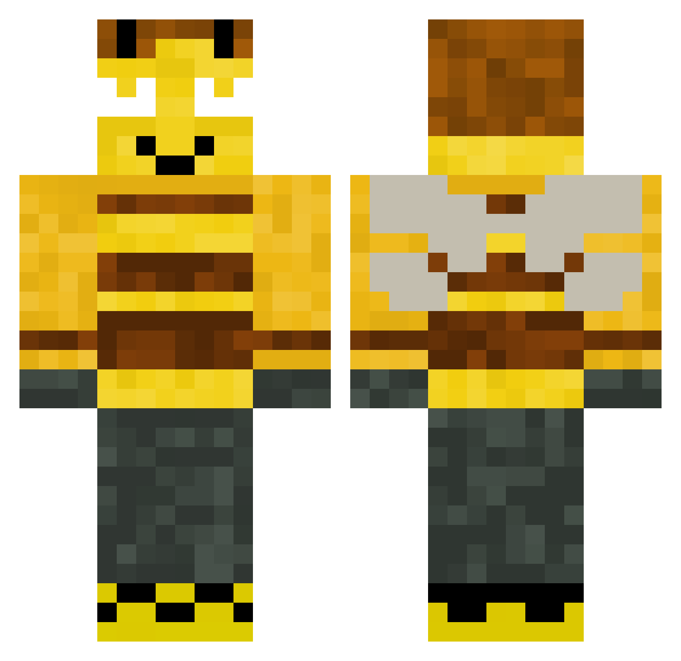 SANYACAPSOM Minecraft skin, front and back view