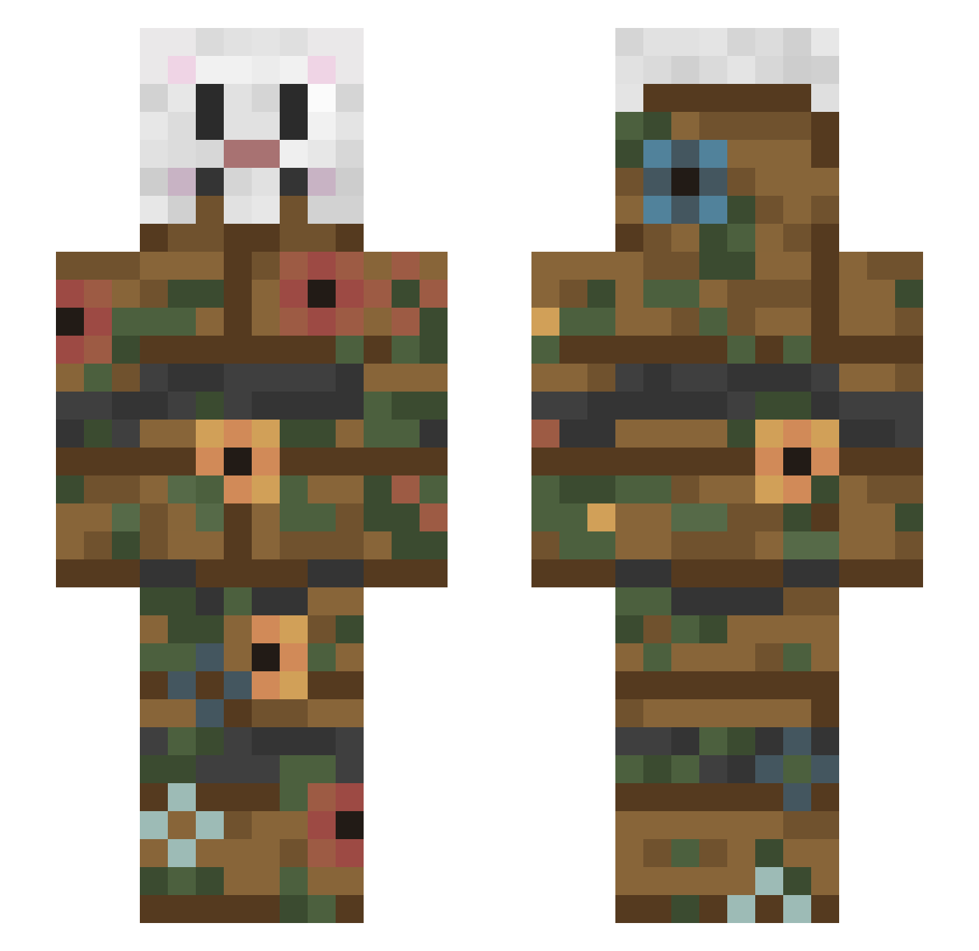 salmunowo Minecraft skin, front and back view