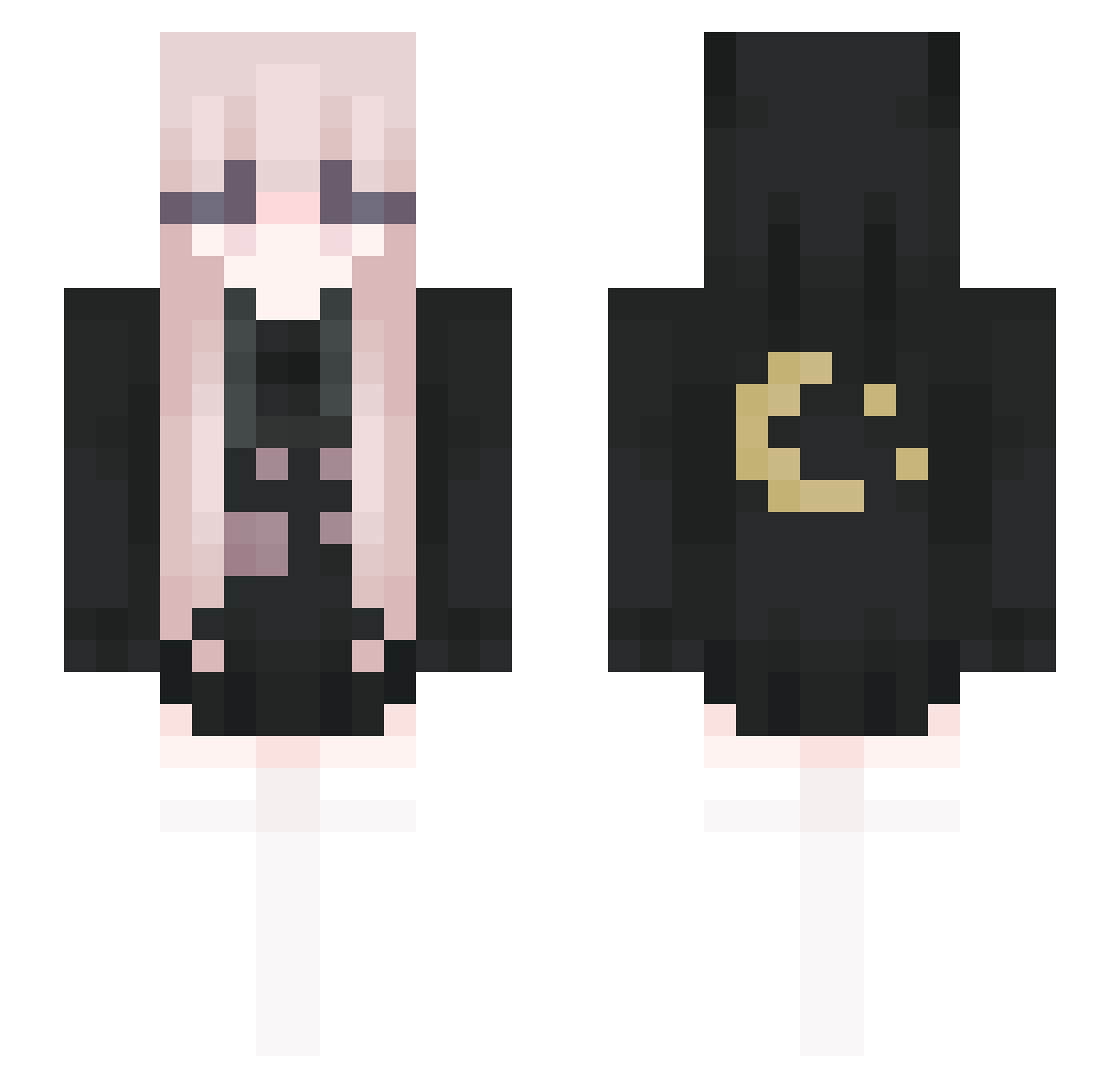 Helene Minecraft skin, front and back view