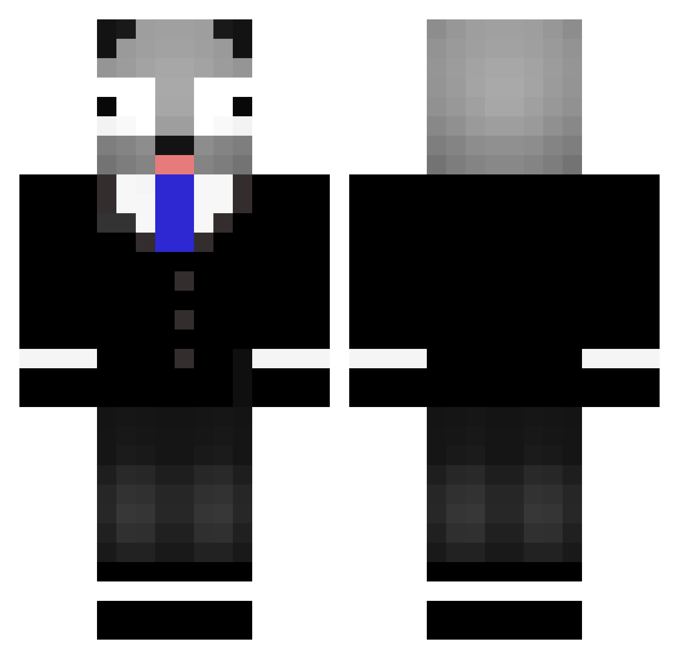 ChillUberDriver Minecraft skin, front and back view