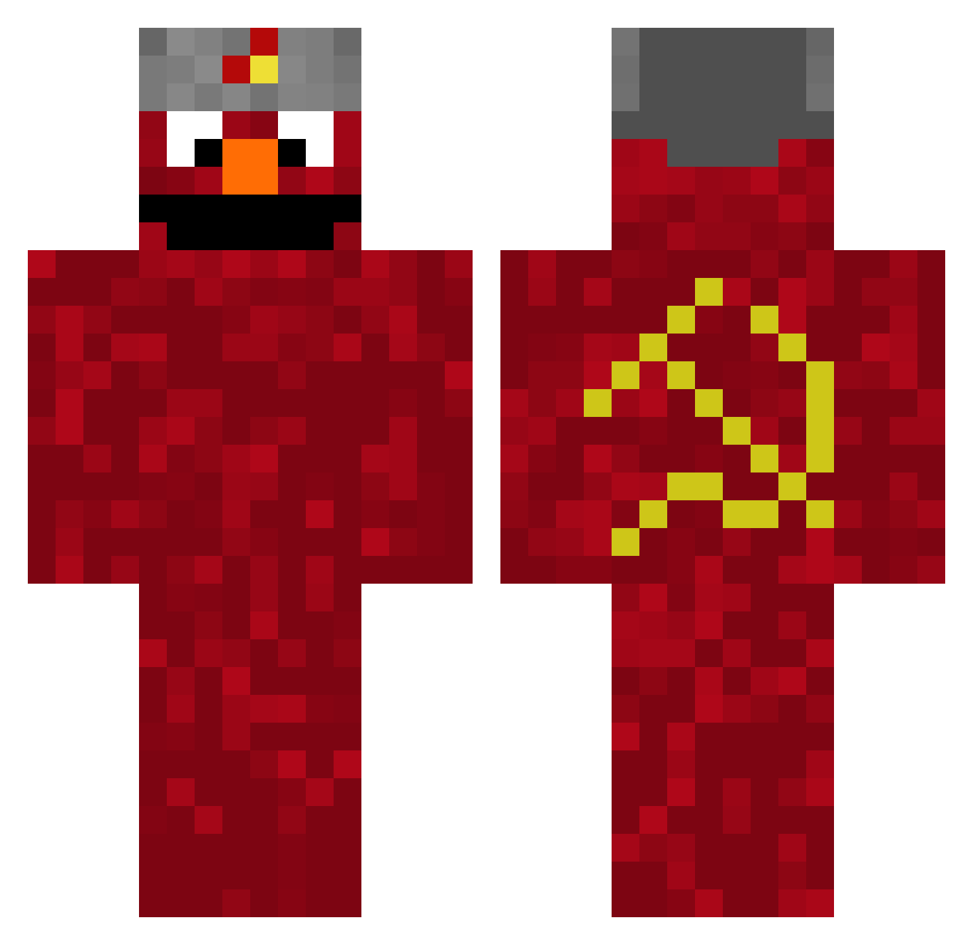 g_uacamole Minecraft skin, front and back view