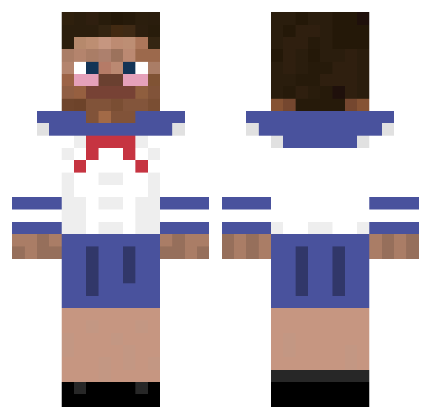 NightShine_ Minecraft skin, front and back view