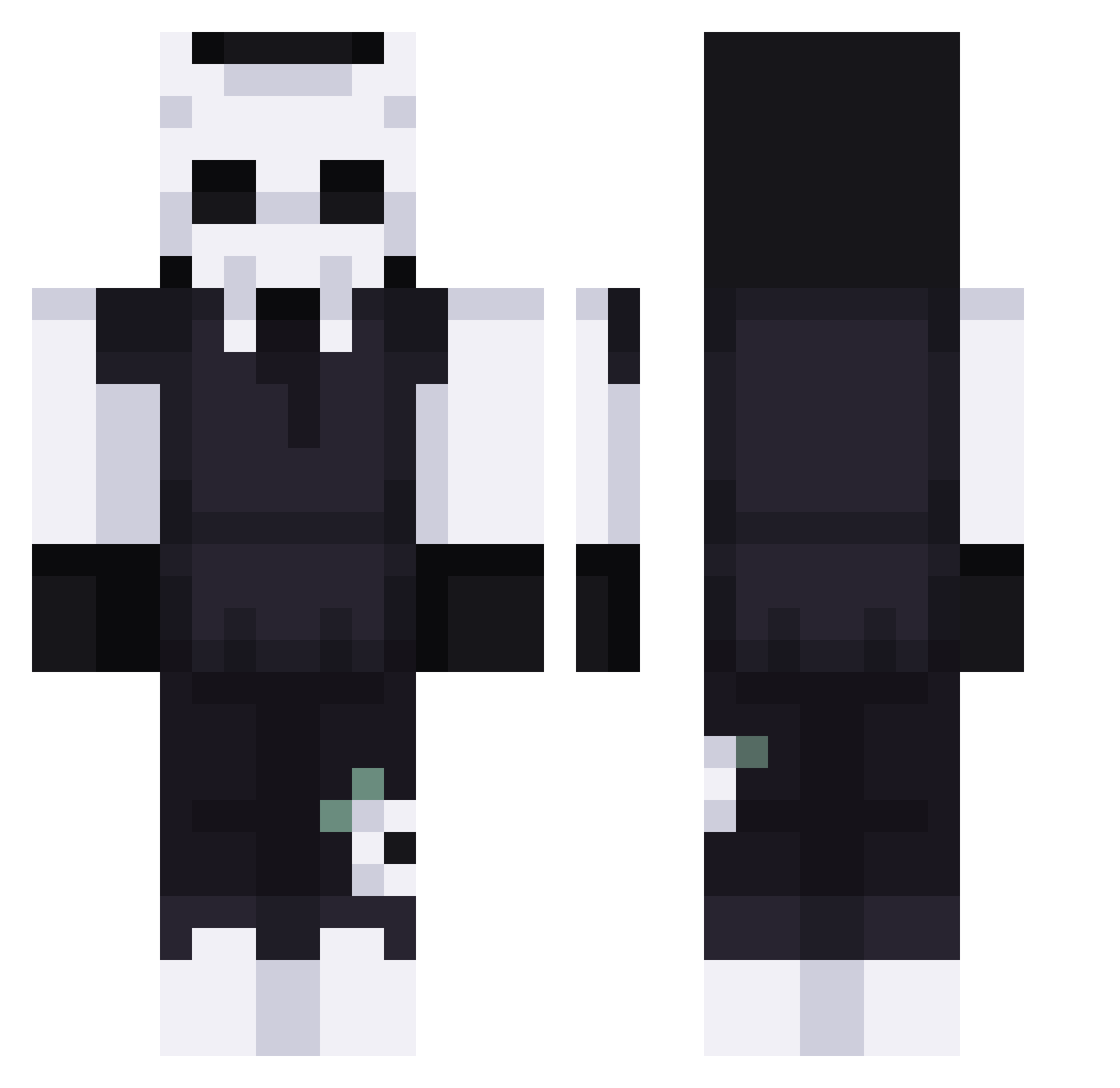 Ronqz Minecraft skin, front and back view