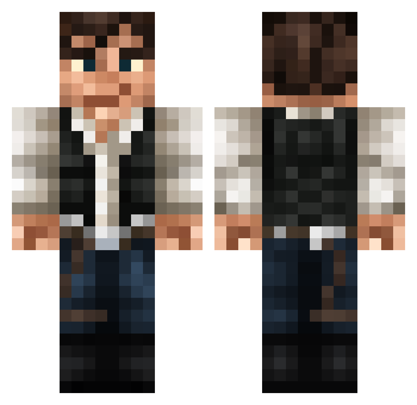 mellamocastro Minecraft skin, front and back view