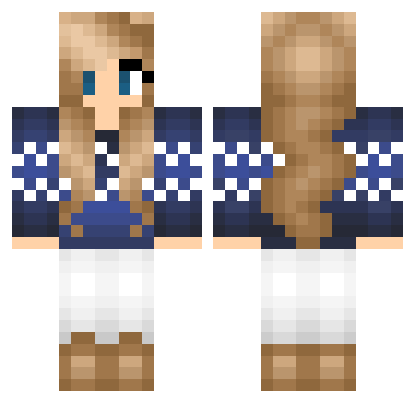 Ryje Minecraft skin, front and back view