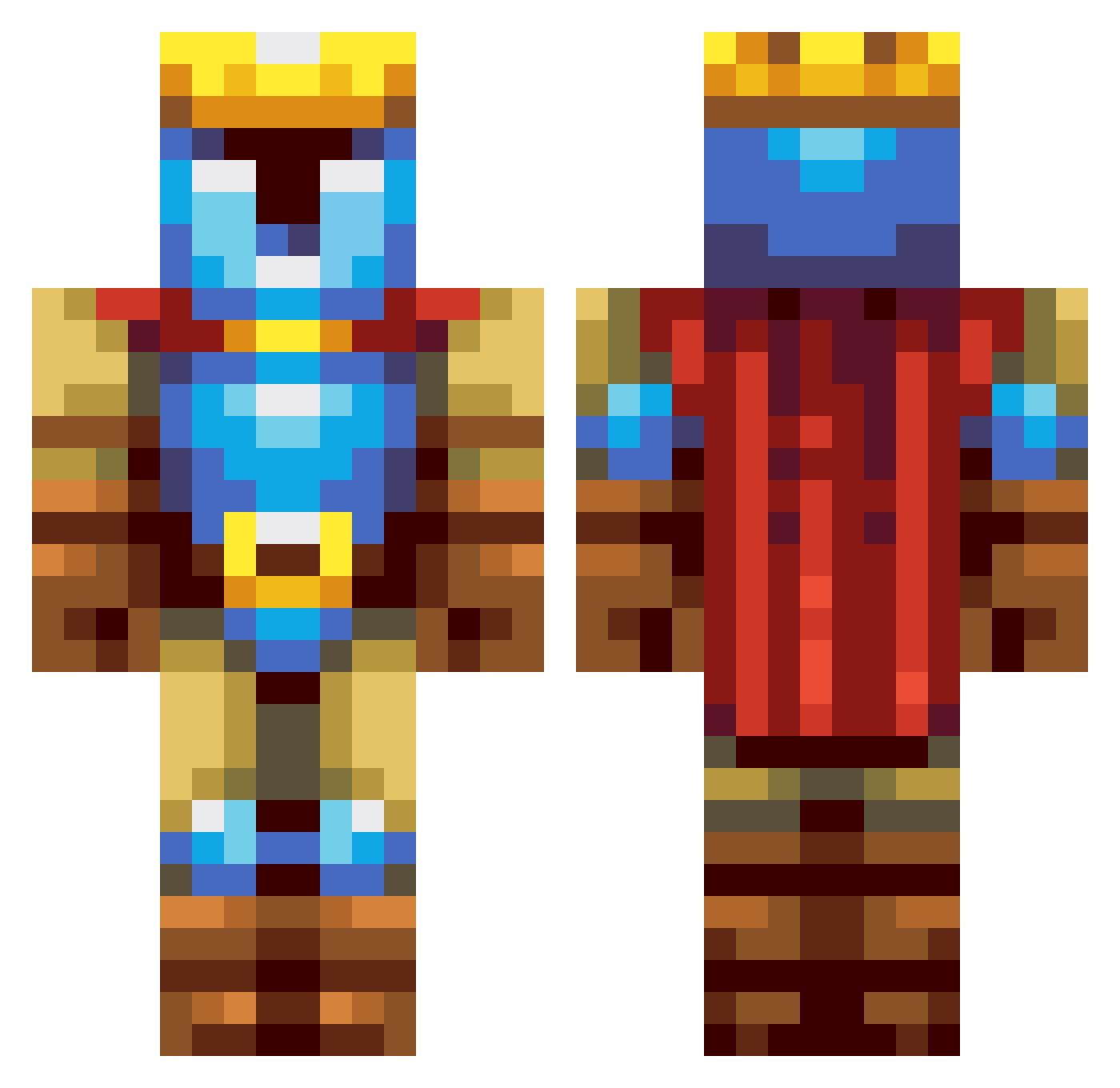 SignorQualcuno Minecraft skin, front and back view