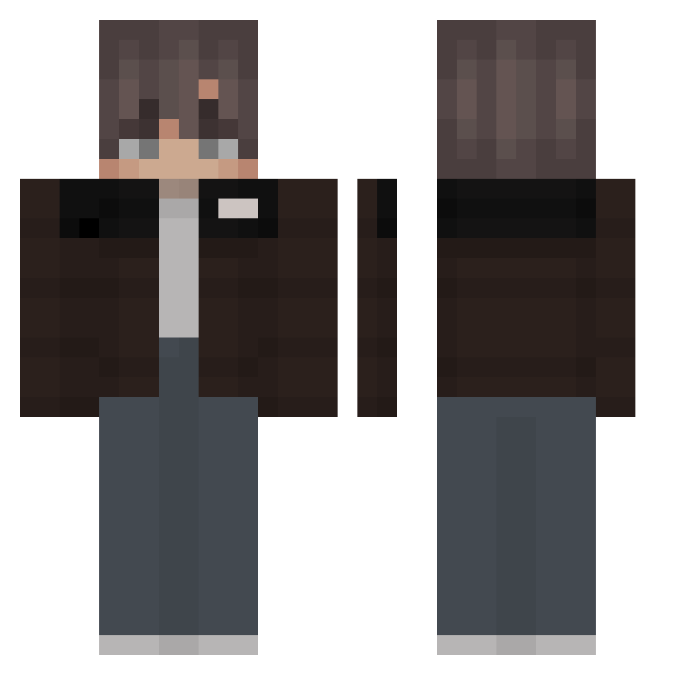 Teranzinho_ Minecraft skin, front and back view