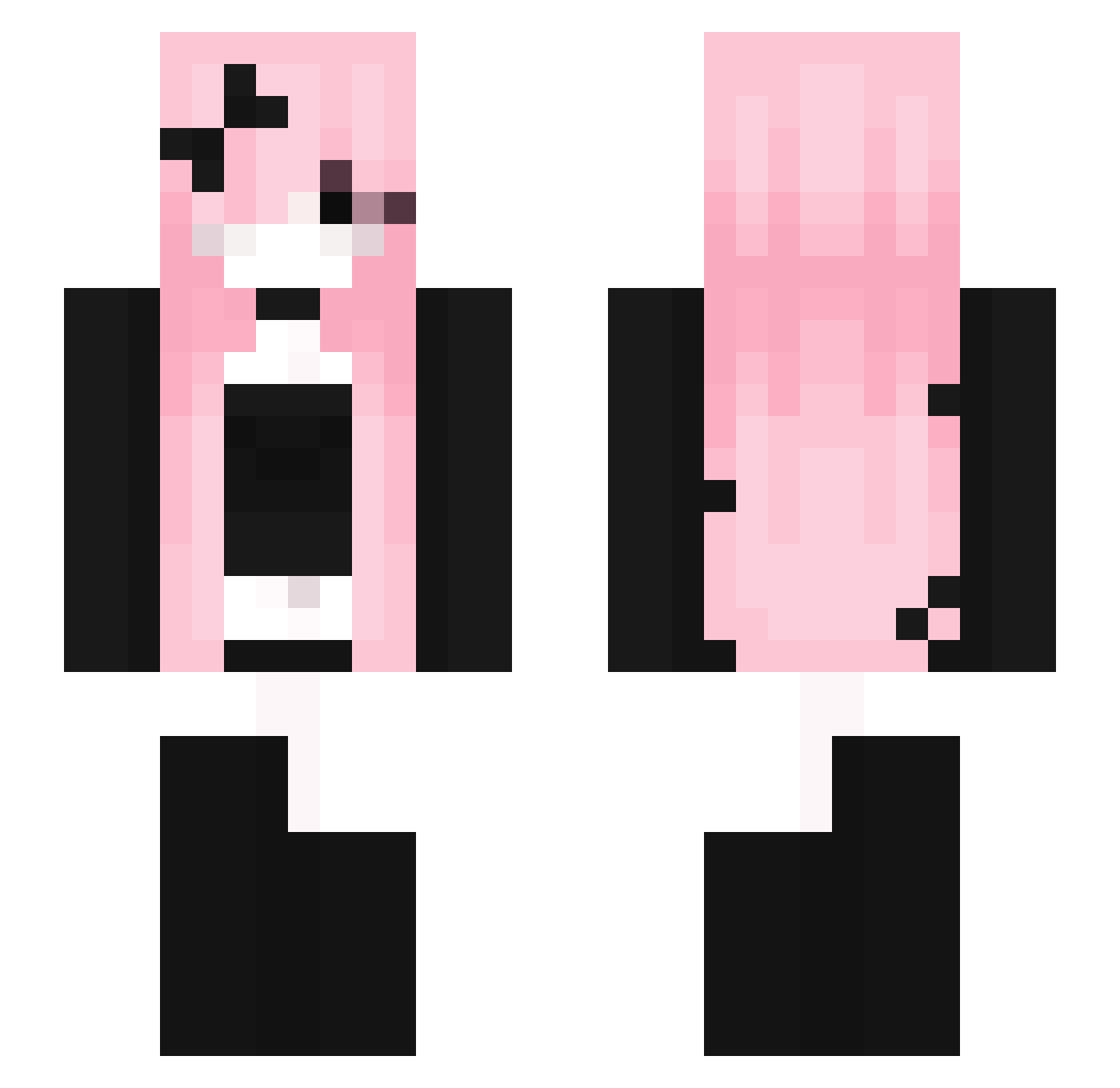 teveo Minecraft skin, front and back view