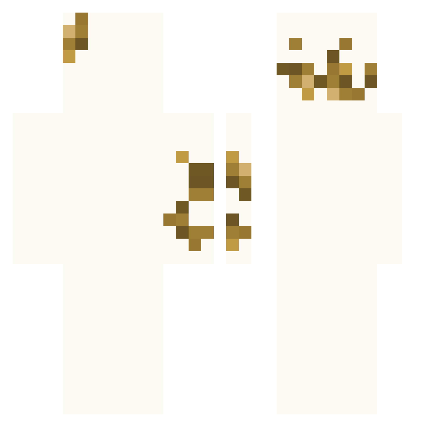 Andeliss Minecraft skin, front and back view