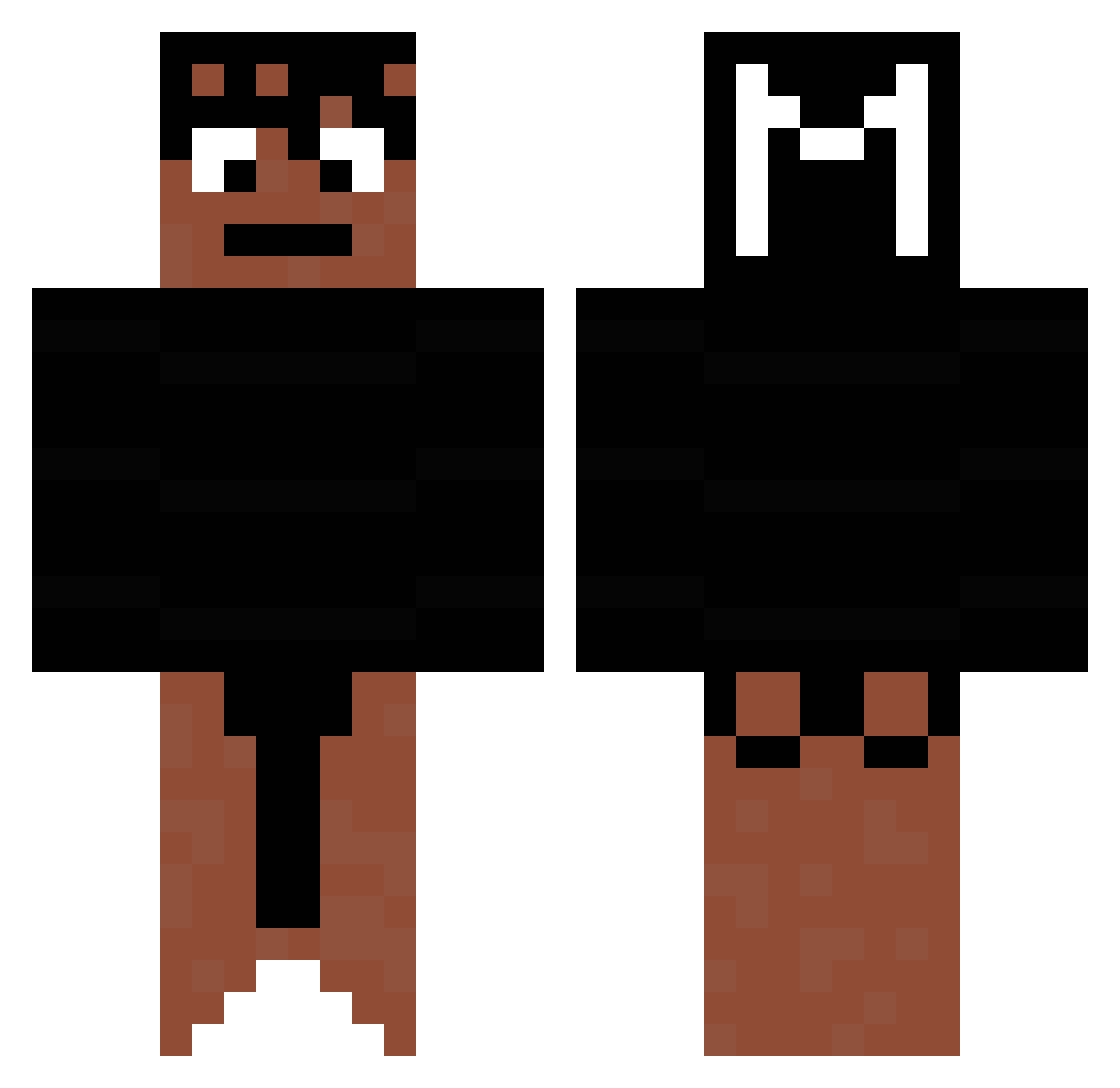 SpyNicoDK Minecraft skin, front and back view