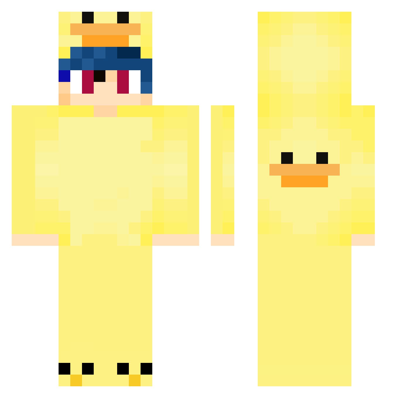 Xcode_Version_10 Minecraft skin, front and back view