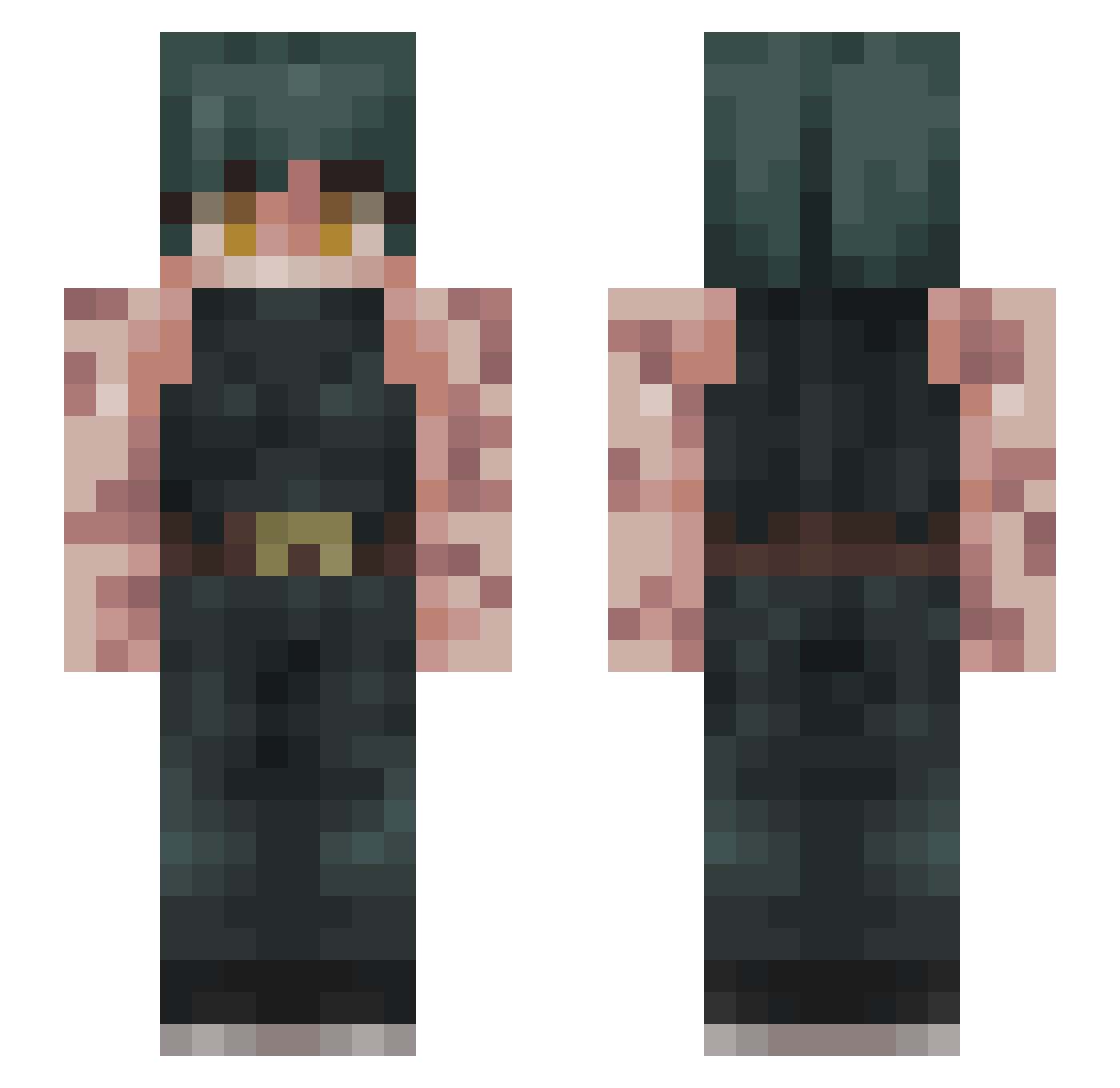 vvsflam Minecraft skin, front and back view