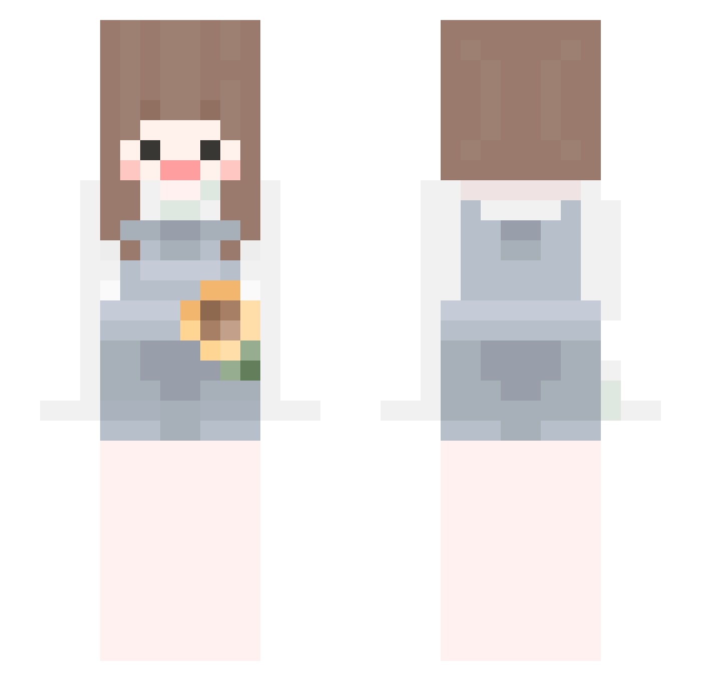 712345678924132 Minecraft skin, front and back view