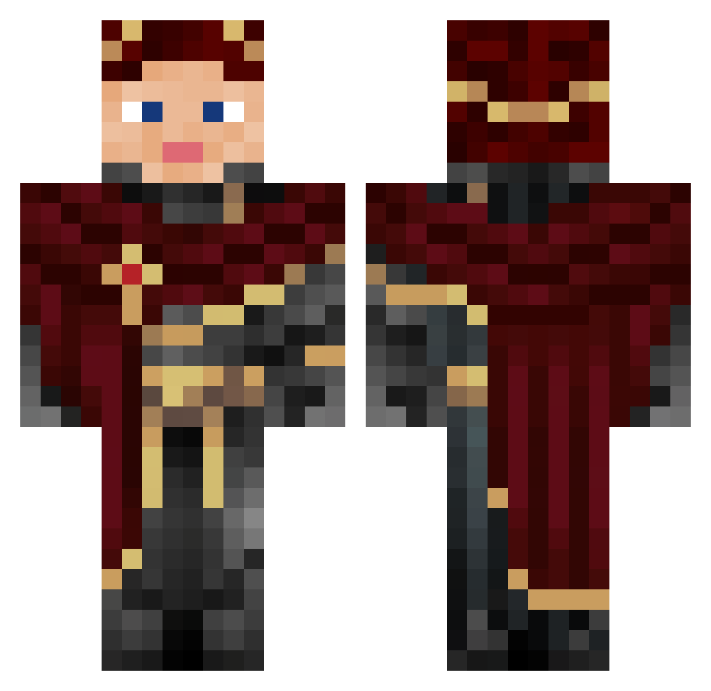 luminecraft769 Minecraft skin, front and back view