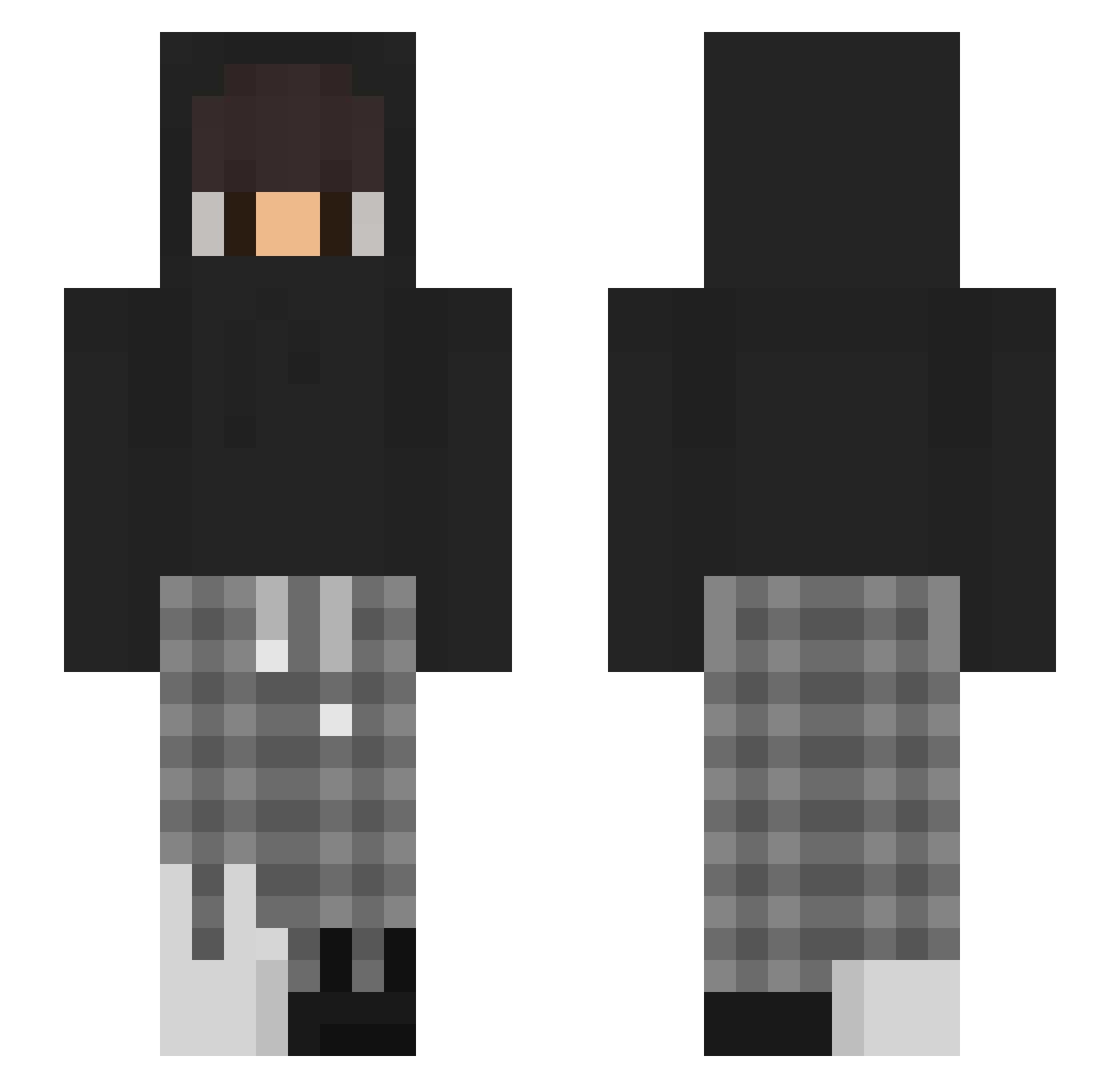 vfig0 Minecraft skin, front and back view