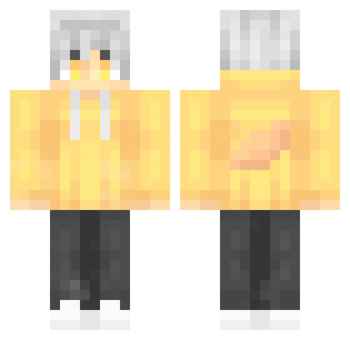 MangoYH Minecraft skin, front and back view