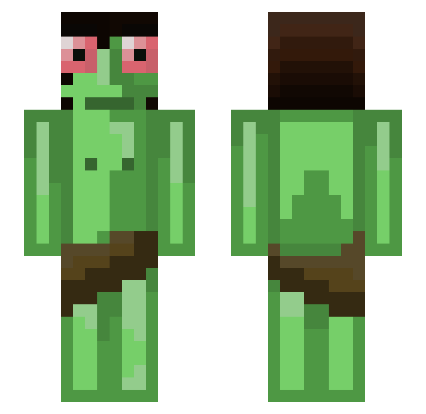 thew6rst0 Minecraft skin, front and back view