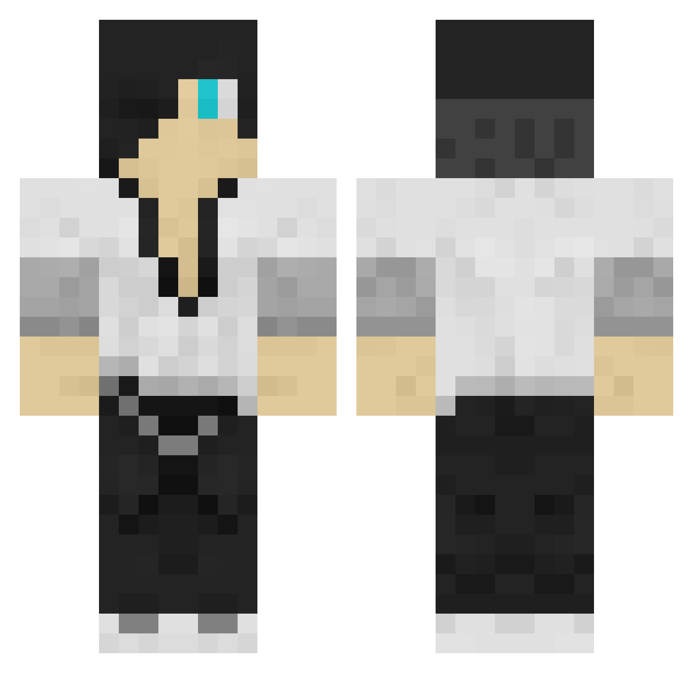 ReDeen Minecraft skin, front and back view