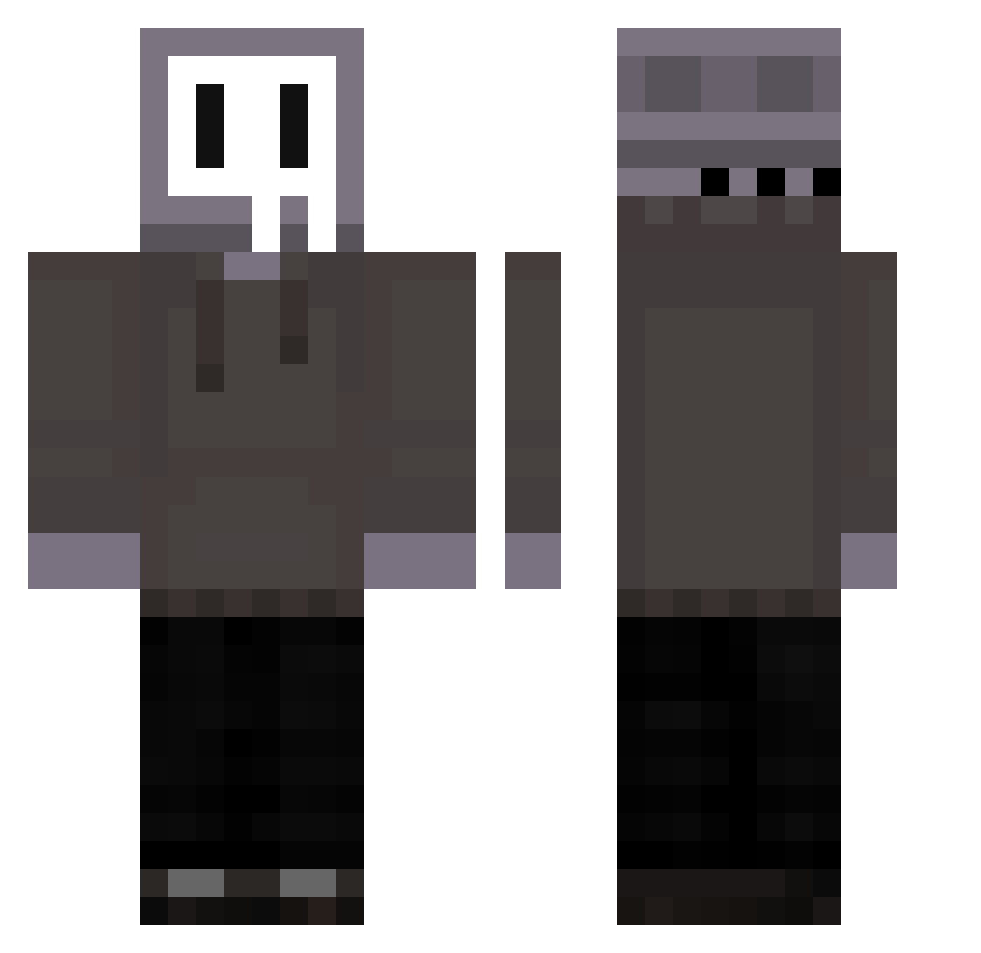 zKojiz Minecraft skin, front and back view