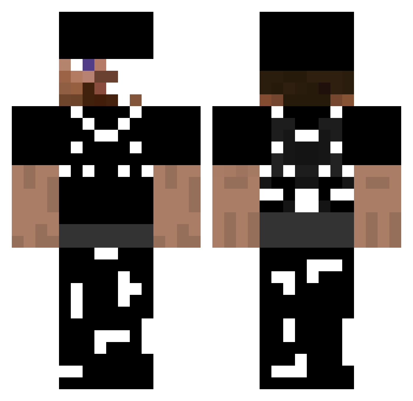 lemonistuff Minecraft skin, front and back view