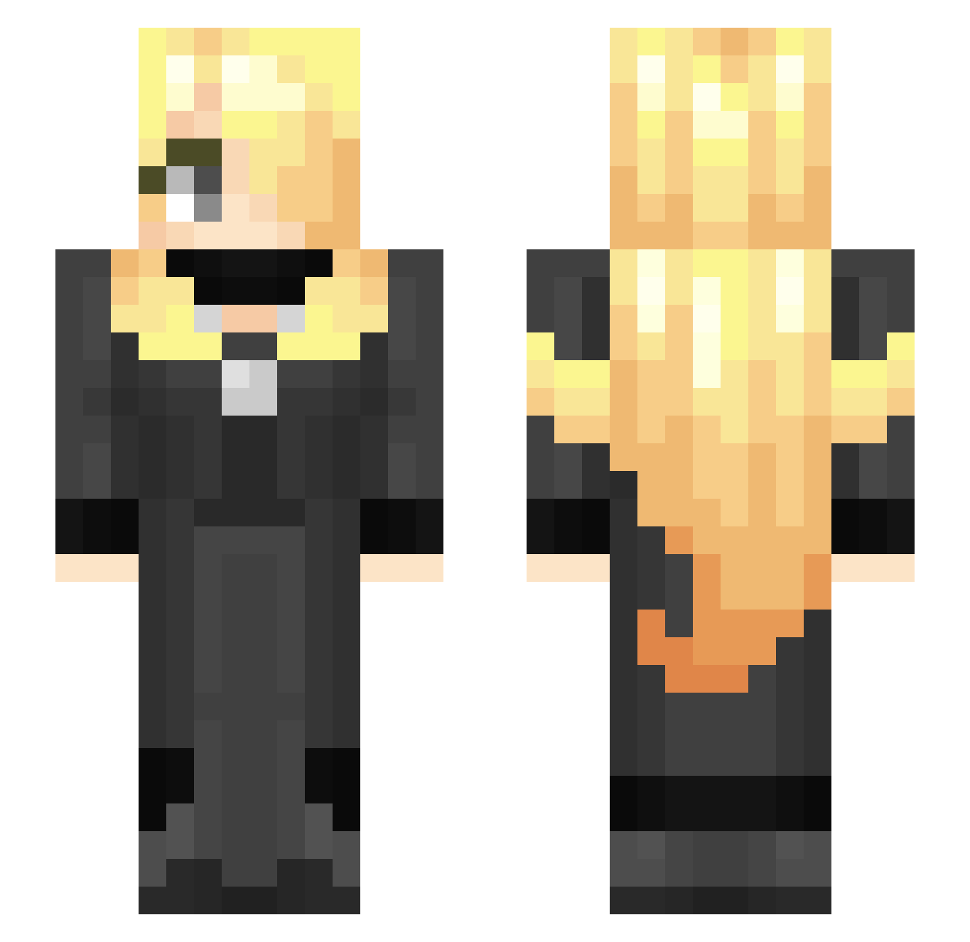 XCynthiaaX Minecraft skin, front and back view