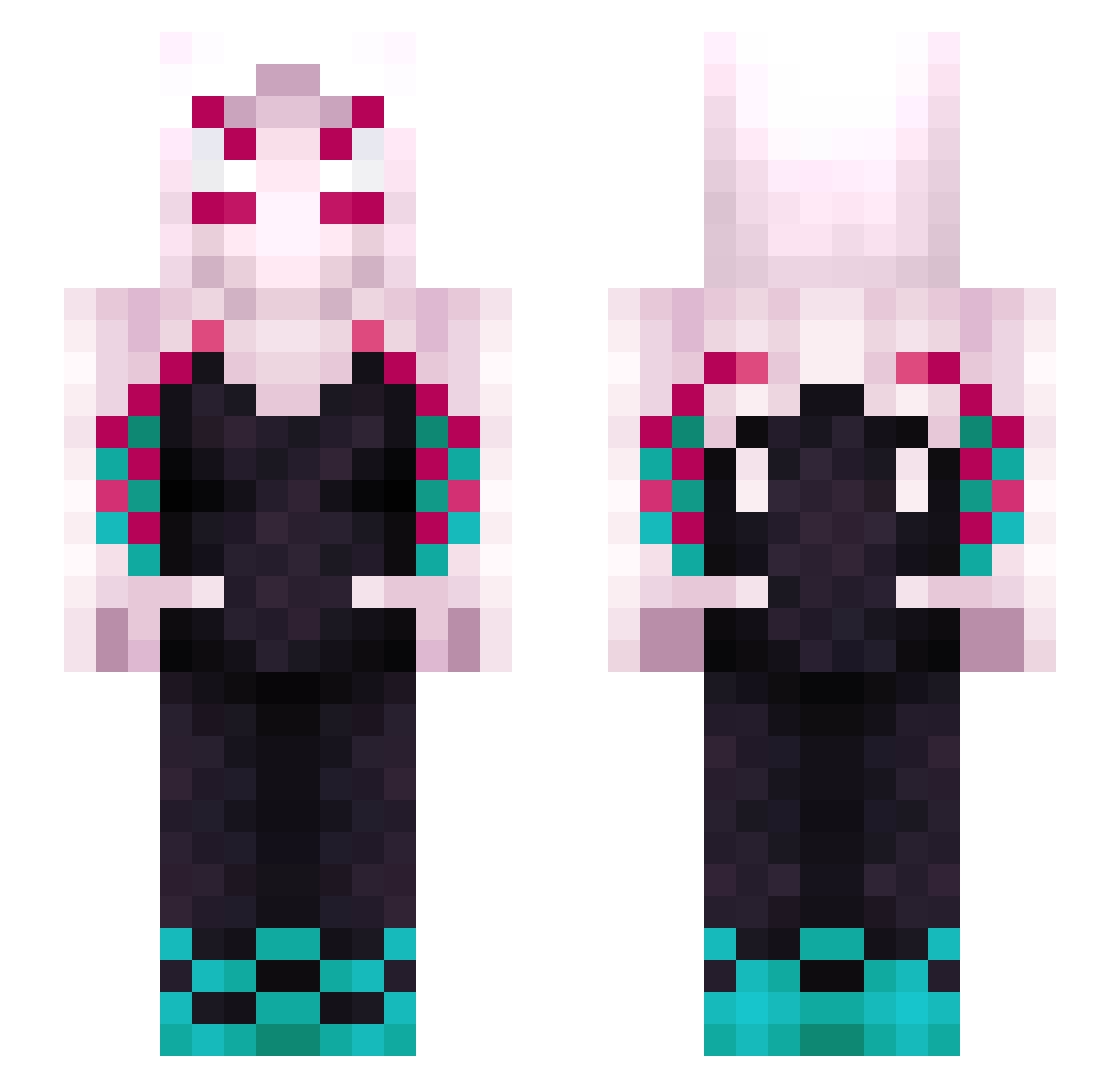 adrianaxramoss Minecraft skin, front and back view