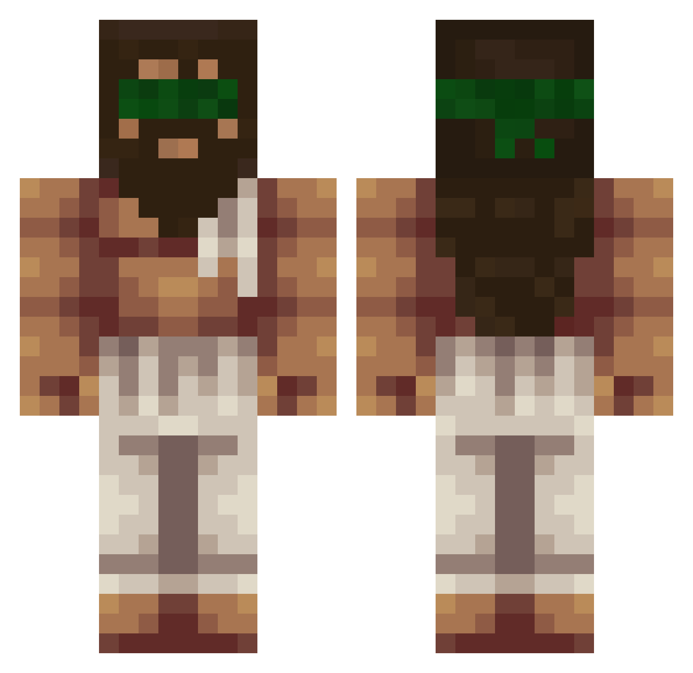 Chartages_ Minecraft skin, front and back view