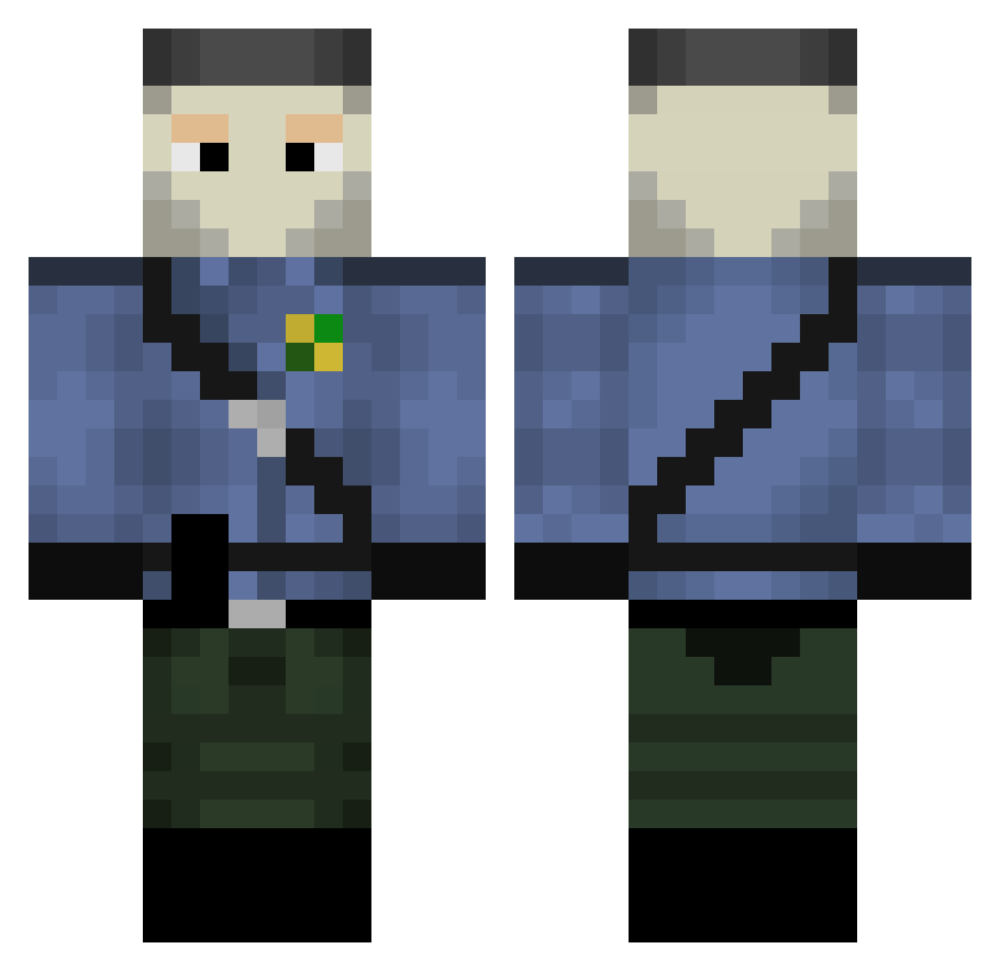 Nephew_Rashiidd Minecraft skin, front and back view