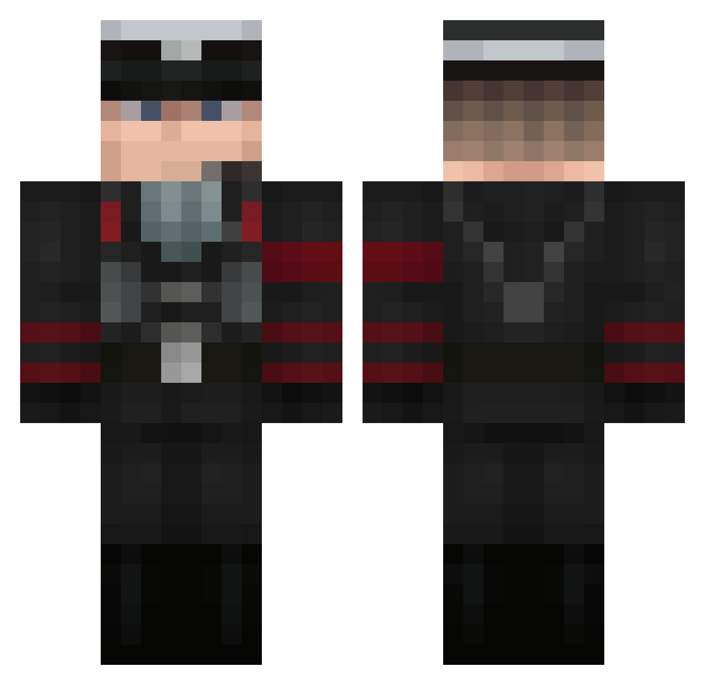 DerHerrOberst Minecraft skin, front and back view