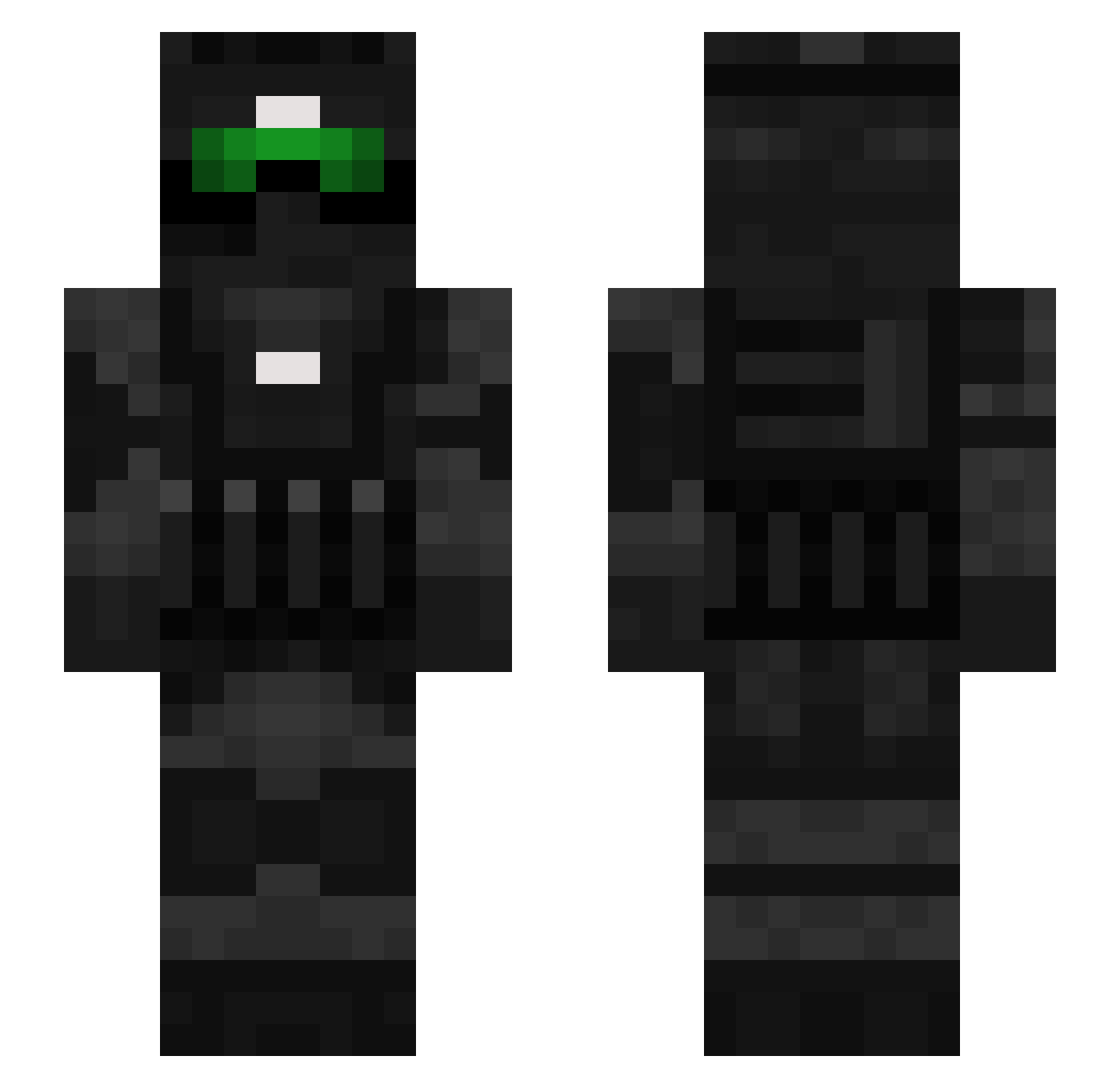 Sh0_g Minecraft skin, front and back view