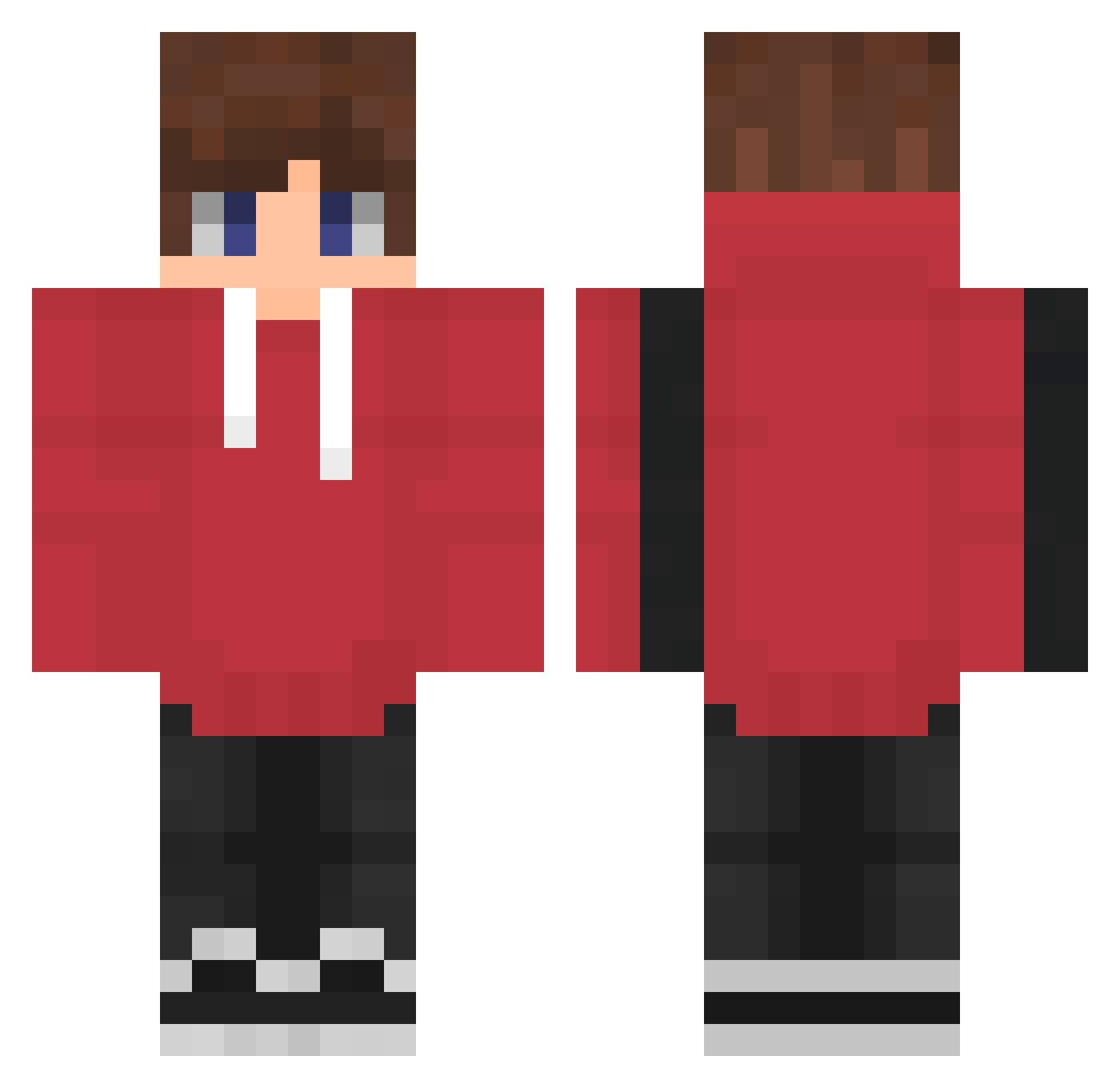 xxDannyyy Minecraft skin, front and back view
