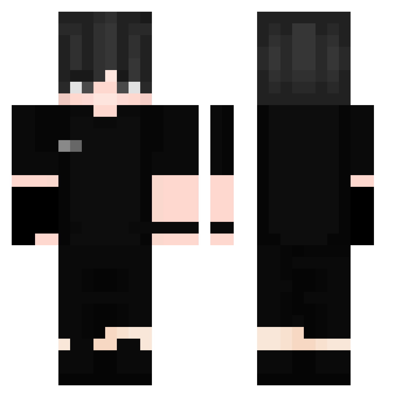 RhinochaserPrime Minecraft skin, front and back view