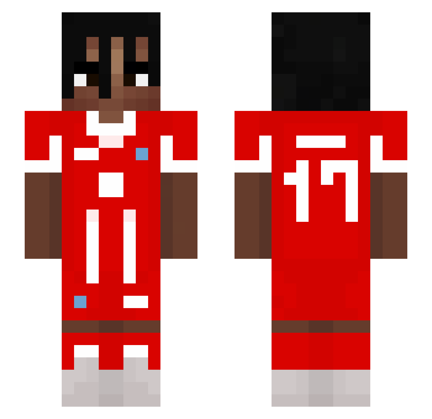 Kubix2643 Minecraft skin, front and back view