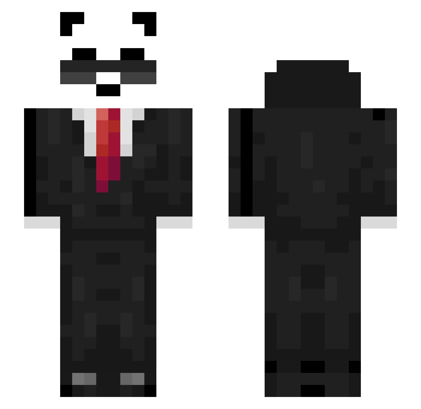 TWAlphaCrewXTR Minecraft skin, front and back view
