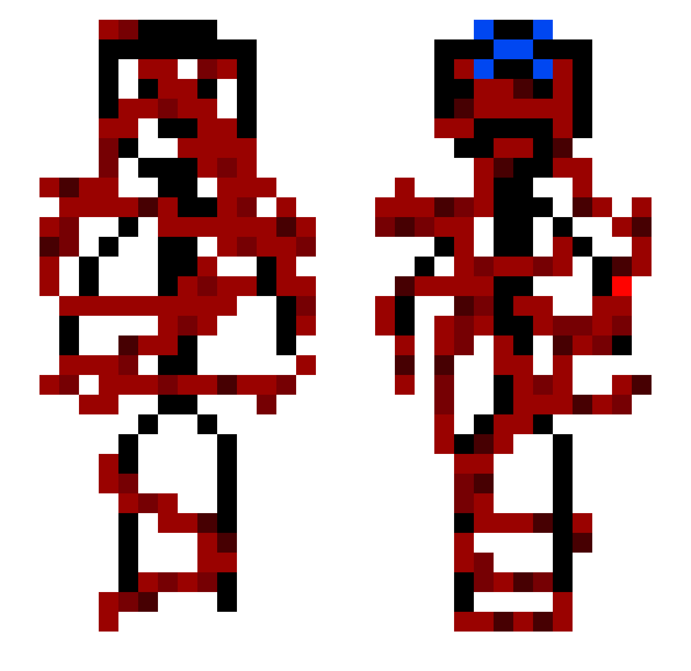 Rtfj Minecraft skin, front and back view