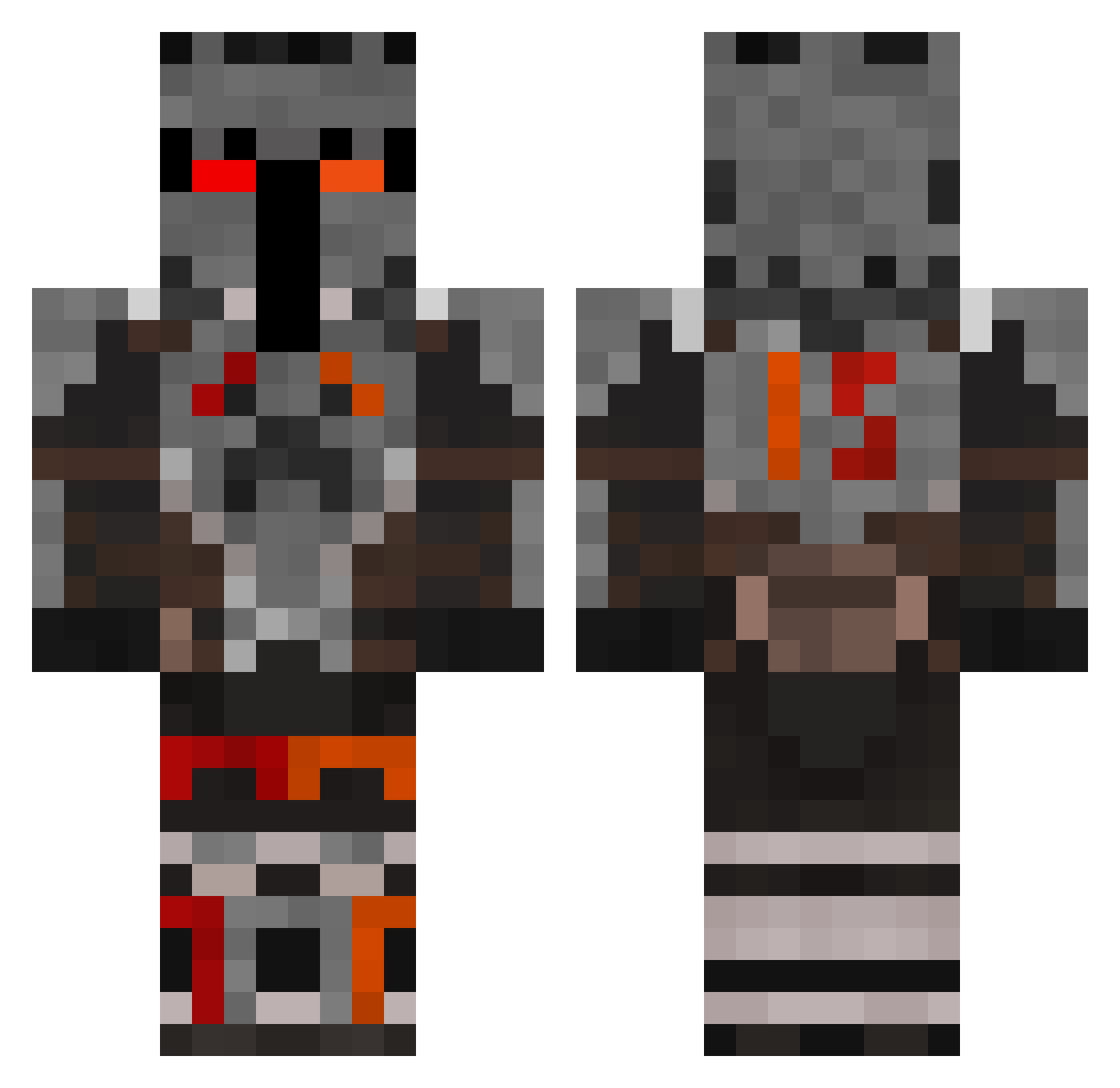 BIMAKER Minecraft skin, front and back view