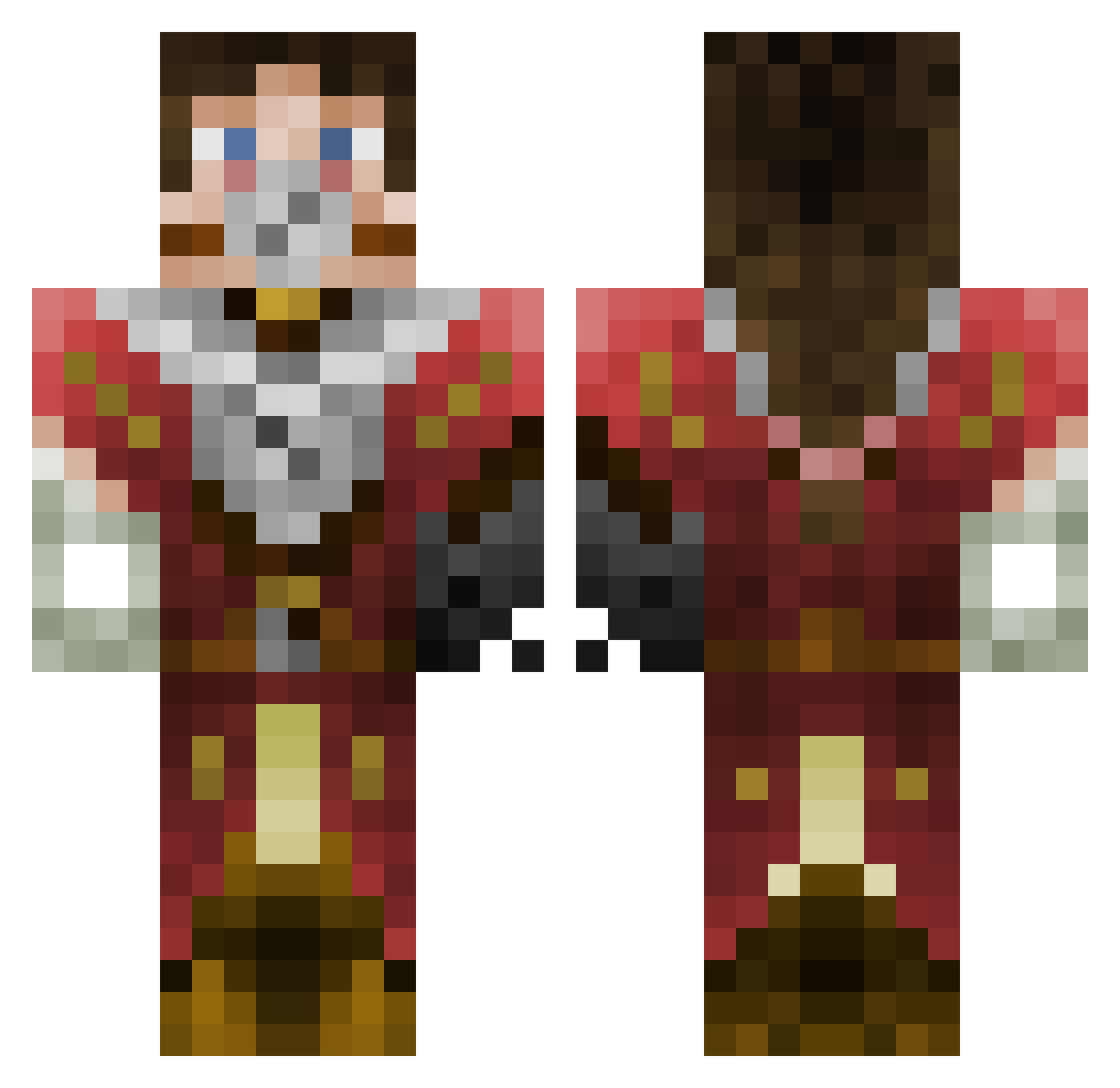 mmancano Minecraft skin, front and back view