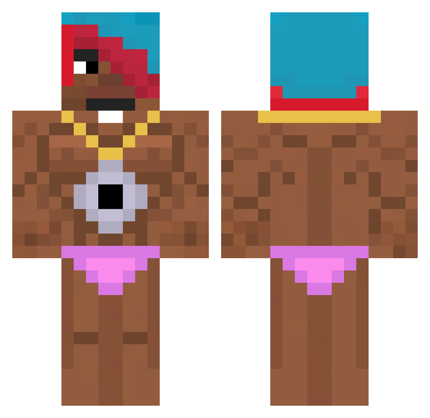 Lord_Thinker Minecraft skin, front and back view